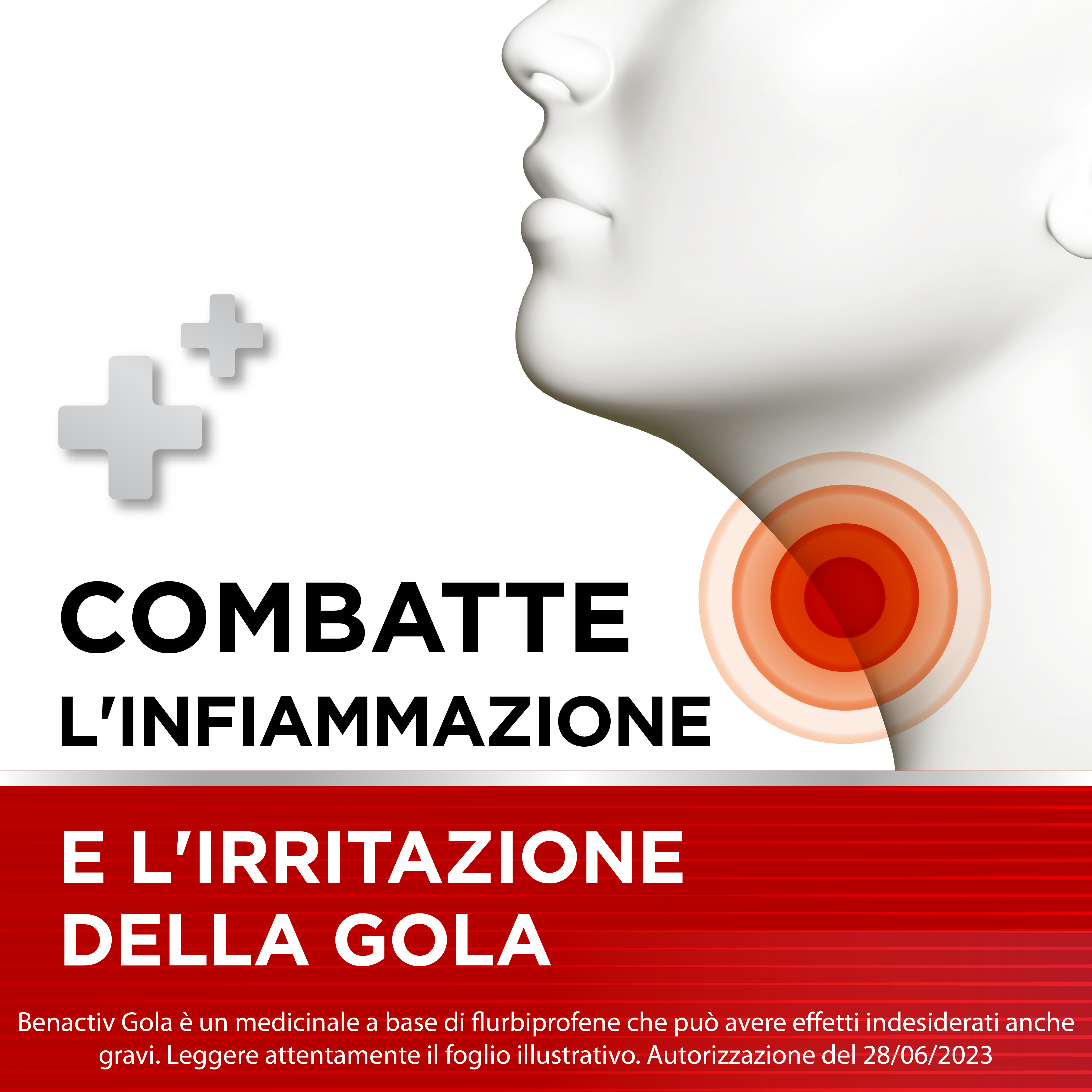 BENACTIV GOLA 16 PAST. ARANCIA S/Z pastiglie mal di gola 