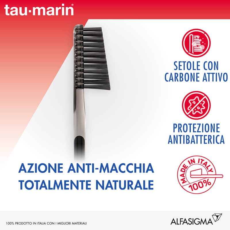 Tau-Marin Spazzolino Professional Black Antimacchia