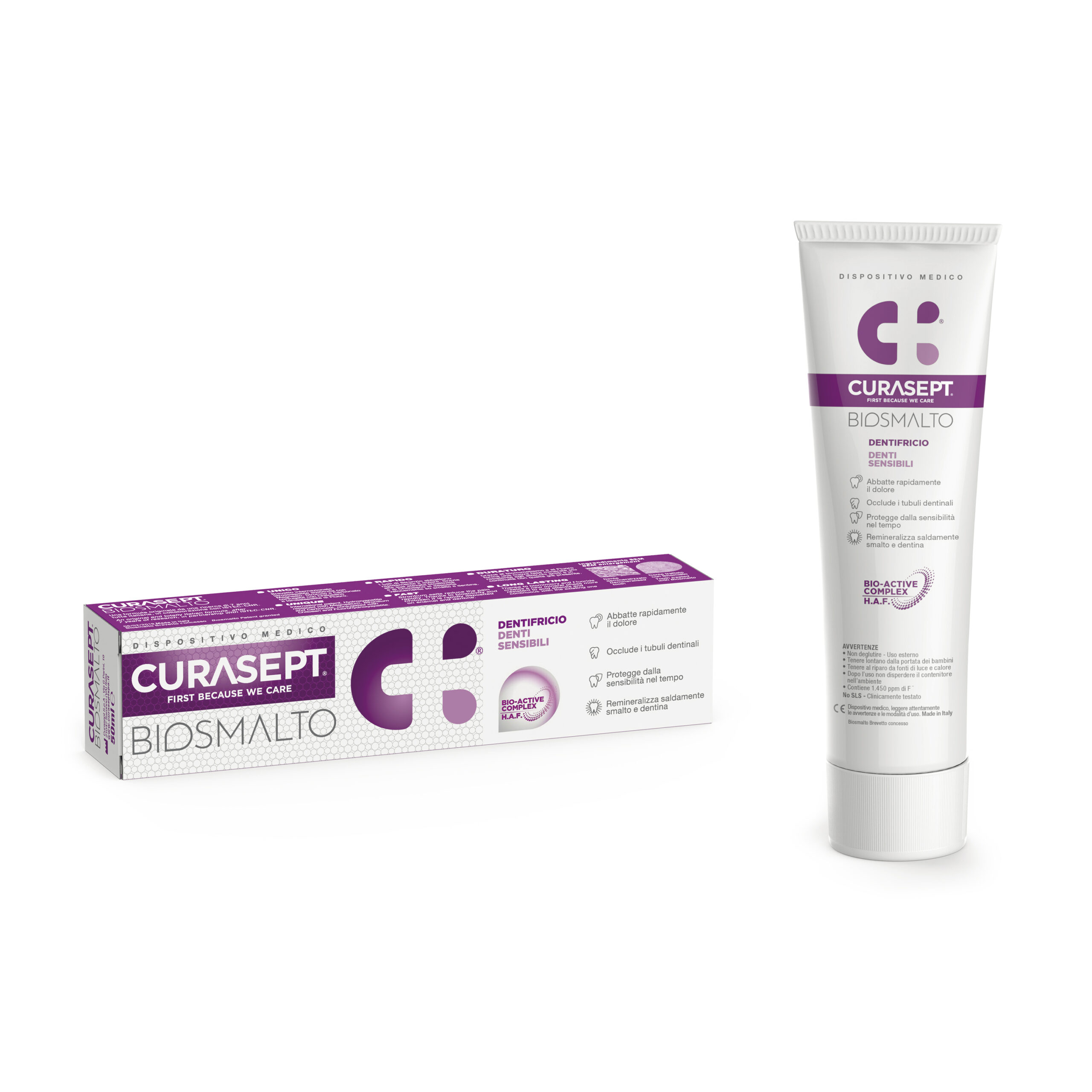 Curasept Biosmalto Dentifricio Denti Sensibili Azione d'Urto 75ml