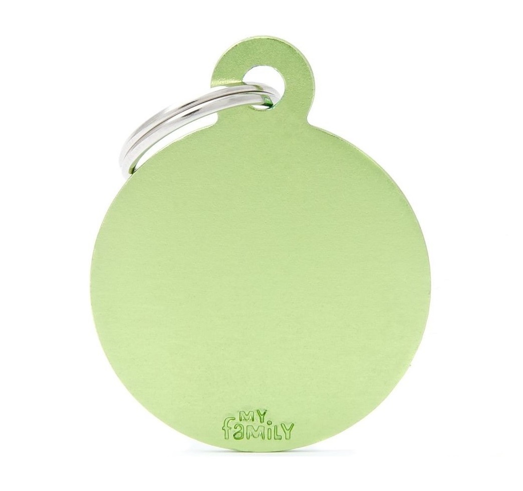MY FAMILY MEDAGLIETTA CERCHIO (L) ALLUMINIO VERDE (REF. MFB40)