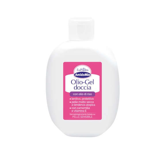 Euphidra AmidoMio Olio Gel Doccia - Detergente per pelli molto secche e sensibili - 200 ml