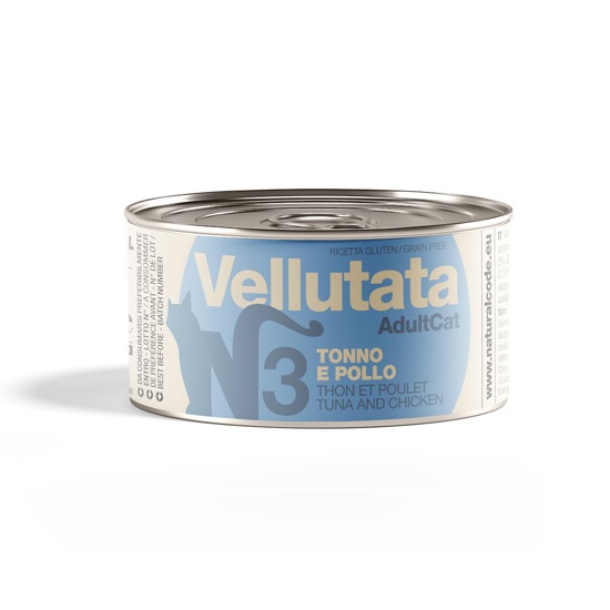 NATURAL CODE GATTO VELLUTATA N3 TONNO POLLO 85GR (lattina)