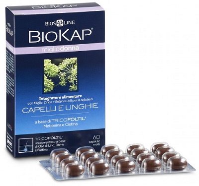 Biokap Miglio Donna Tricofoltil Integratore Capelli e Unghie 60 capsule