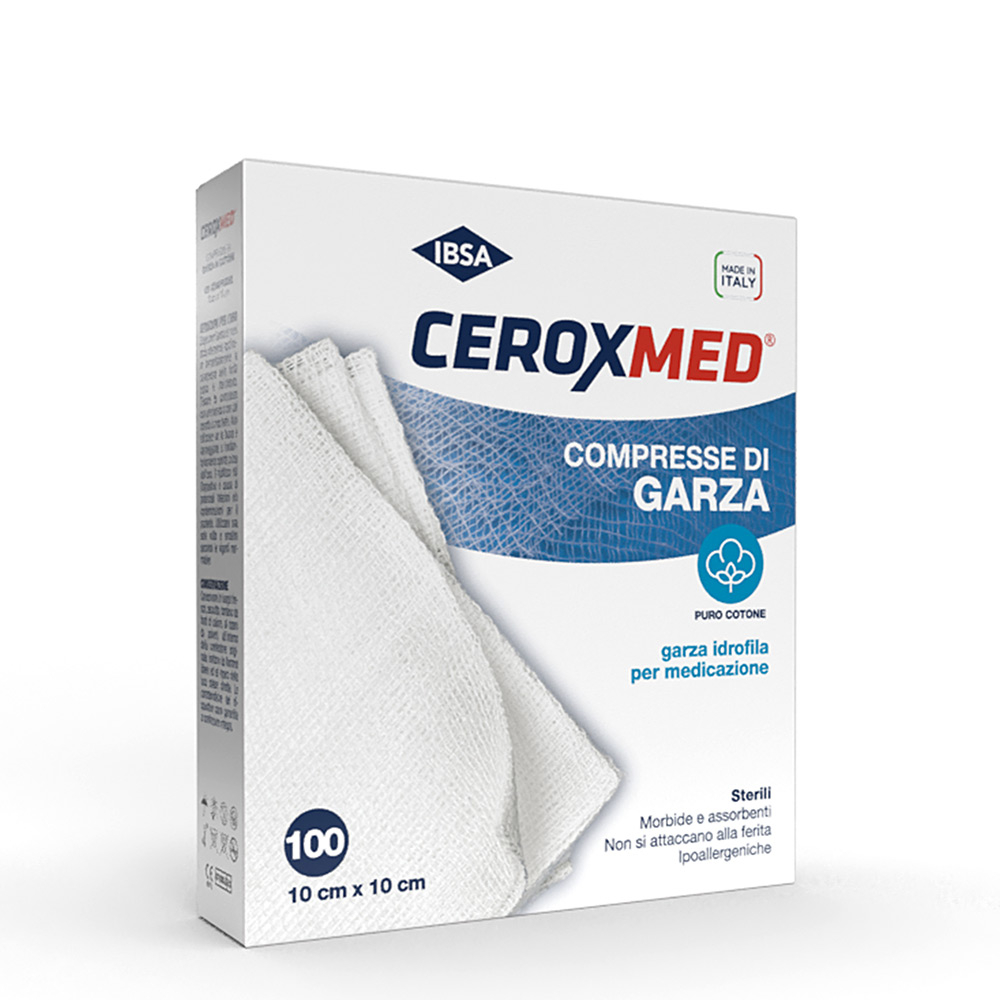 Ceroxmed Compresse Garza Sterili 10x10 cm 100 Pezzi