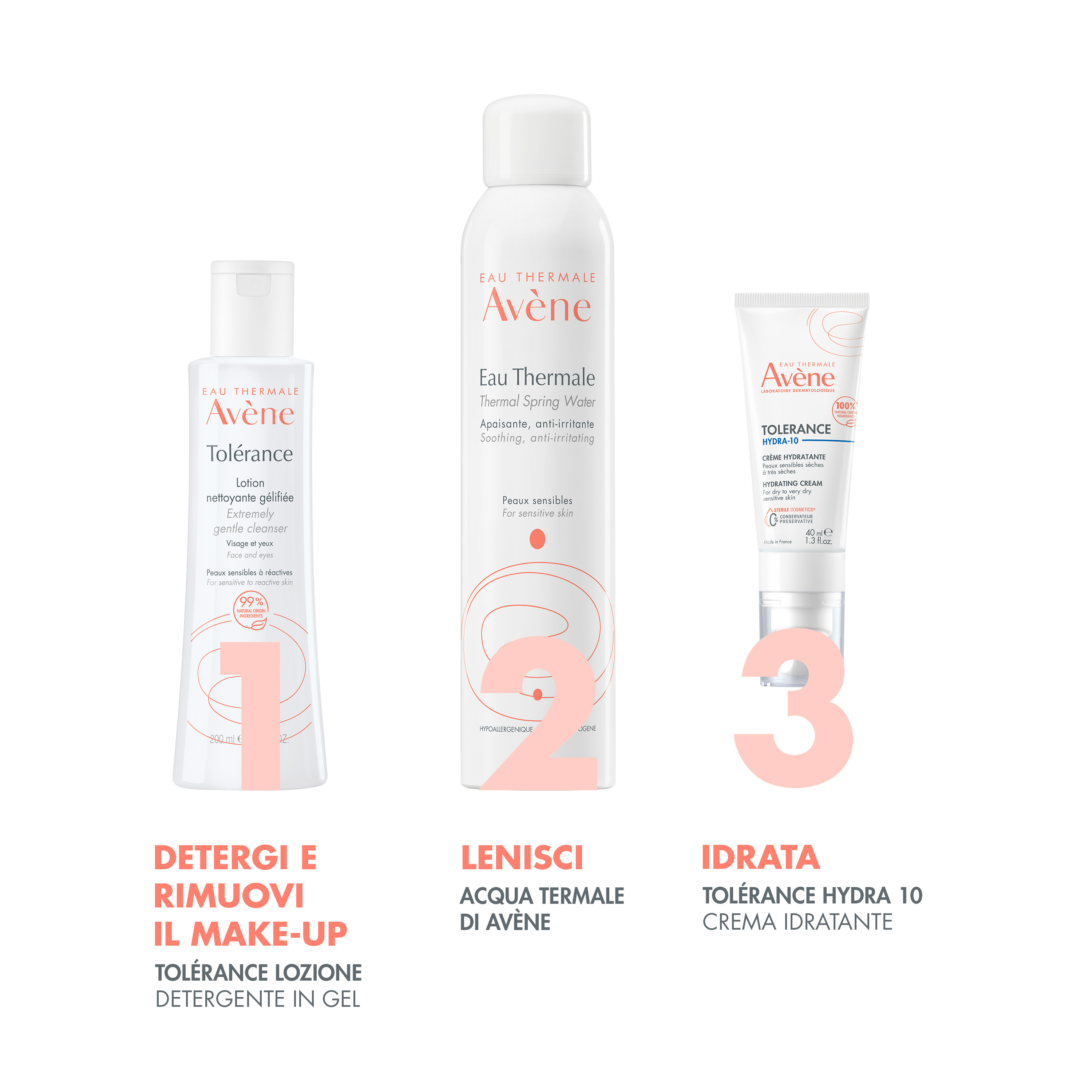 Eau Thermale Avène Tolerance Hydra 10 Crema Idratante, 48h di idratazione, con Acido ialuronico e Acqua termale, Pelle Secca e Sensibile, 40 ml