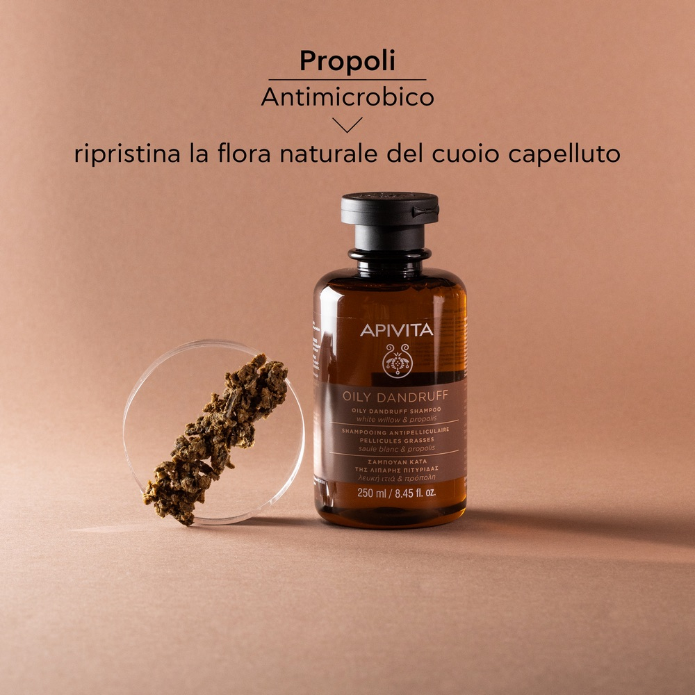 Apivita - Shampoo Forfora Grassa per Capelli 250ml - Trattamento Anti-Forfora