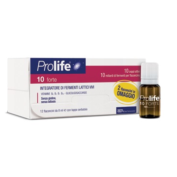 Prolife 10 Forte - Integratore di Fermenti Lattici Vivi - 12 Flaconcini
