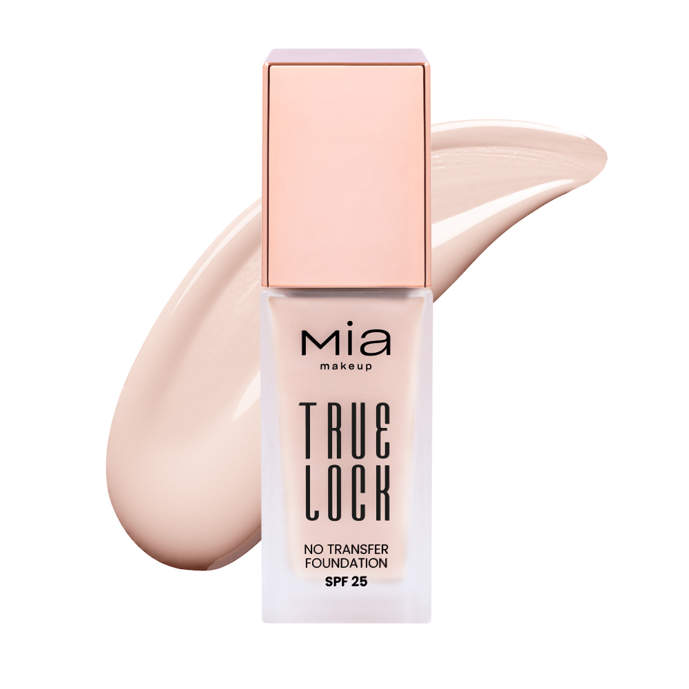 Mia Makeup - True Lock - Fondotinta Fluido SPF25 A Lunga Tenuta - N.01 Custard