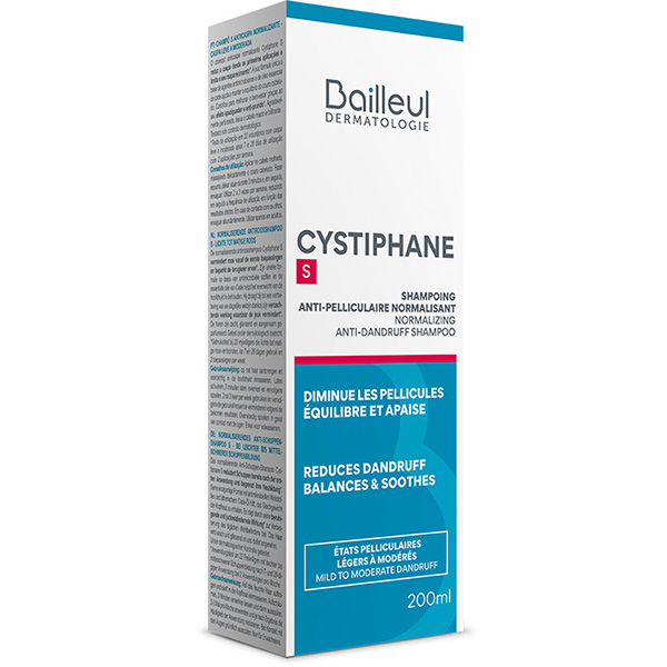Cystiphane S Shampoo Antiforfora Normalizzante per ridurre la forfora lieve o moderata, secca o grassa e limitarne la ricomparsa -  200 ML 