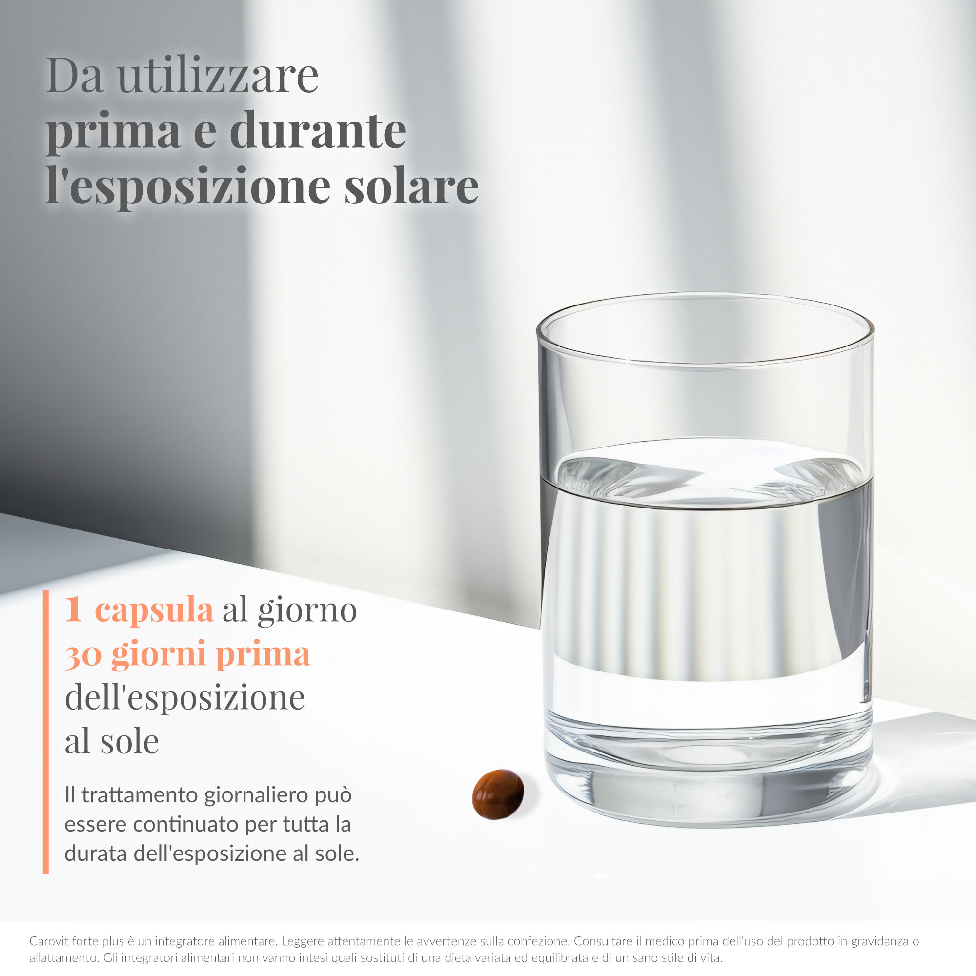 Carovit Forte Plus - Integratore Per L'Abbronzatura 30 Capsule