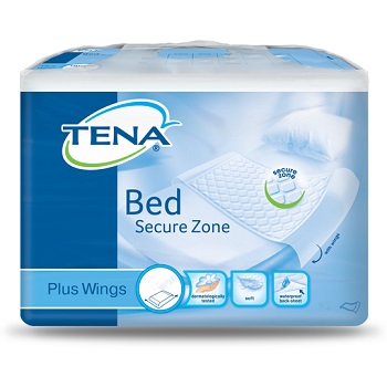 Tena Bed Plus Traverse Letto Assorbenti con ali 180x180 cm 20 Pezzi