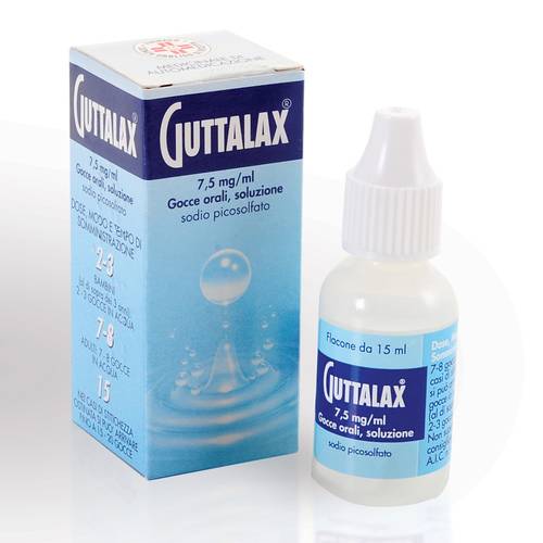 Guttalax 7,5 mg/ ml Sodio Picosolfato Gocce Orali Lassative 15 Ml