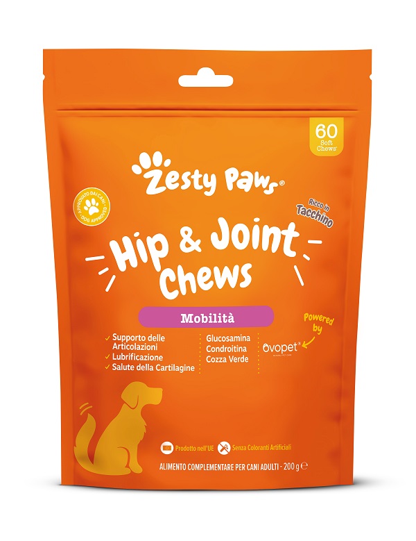 ZESTY PAWS HIP&JOINT - Alimento complementare per cani adulti - 60 Chews