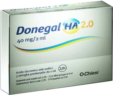 Donegal HA 2.0 sostituto del liquido sinoviale per le articolazioni 3 siringhe da 2ml