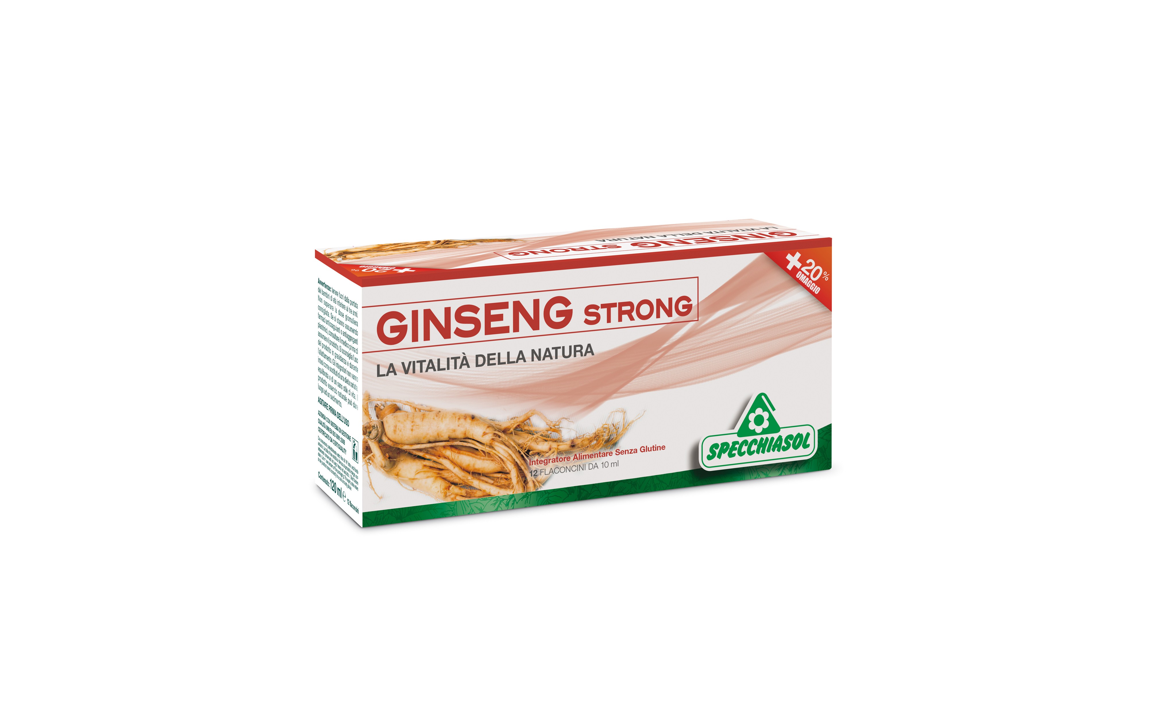 Specchiasol Ginseng Strong Integratore Tonico Energetico 12 Flaconcini