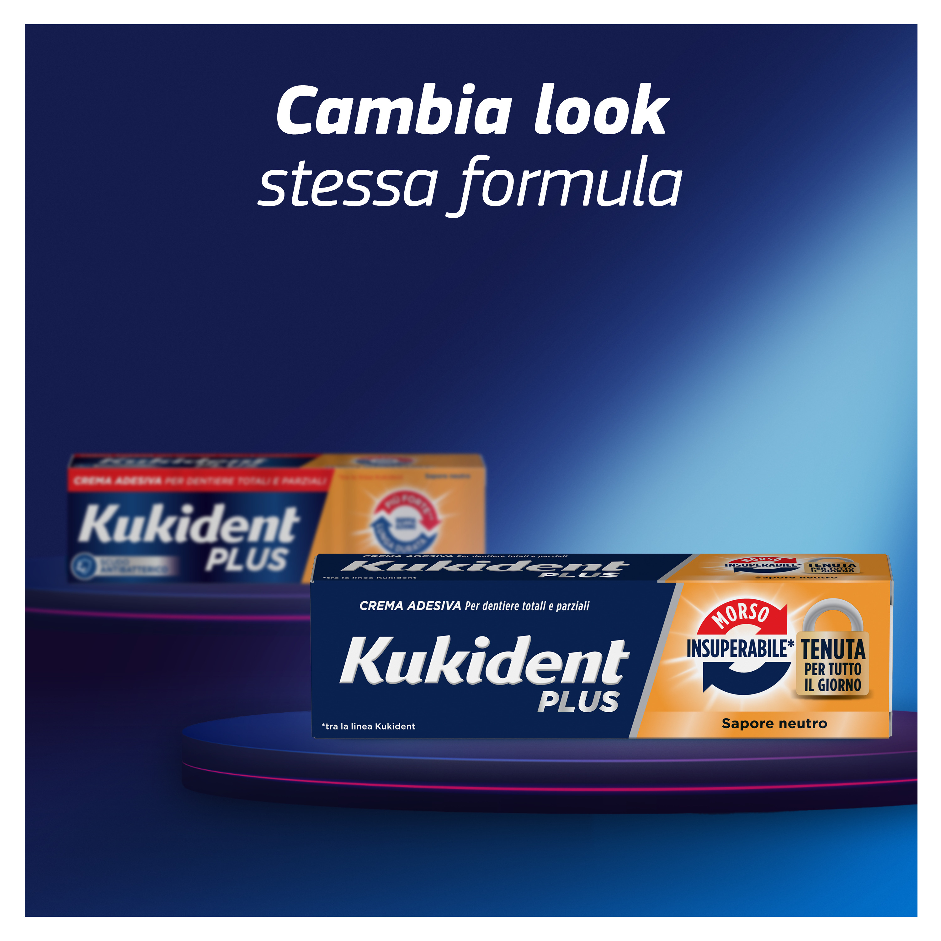 Kukident Plus Doppia Azione Crema Adesiva Protesi Dentali 40g