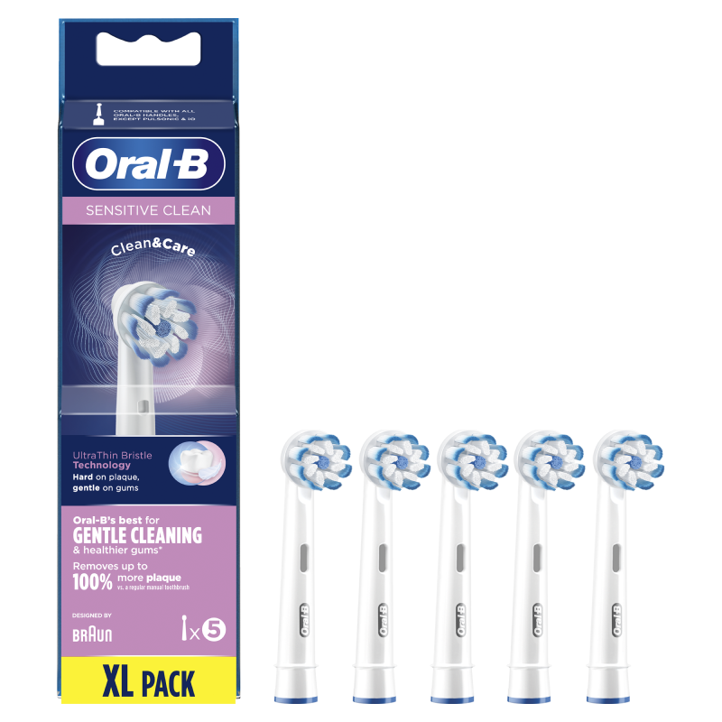 Oral-B Sensitive Clean Testine Di Ricambio, Confezione Da 5 Pezzi
