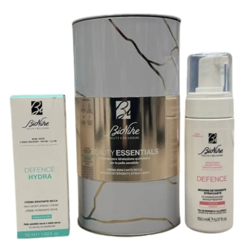 Bionike Cofanetto Beauty Essentials Crema Idratante 50 ml + Mousse Detergente 150ml