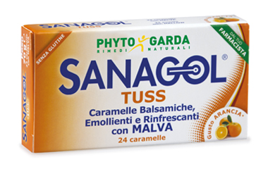 Sanagol Tuss Rinfrescanti Gusto Arancia 24 Caramelle