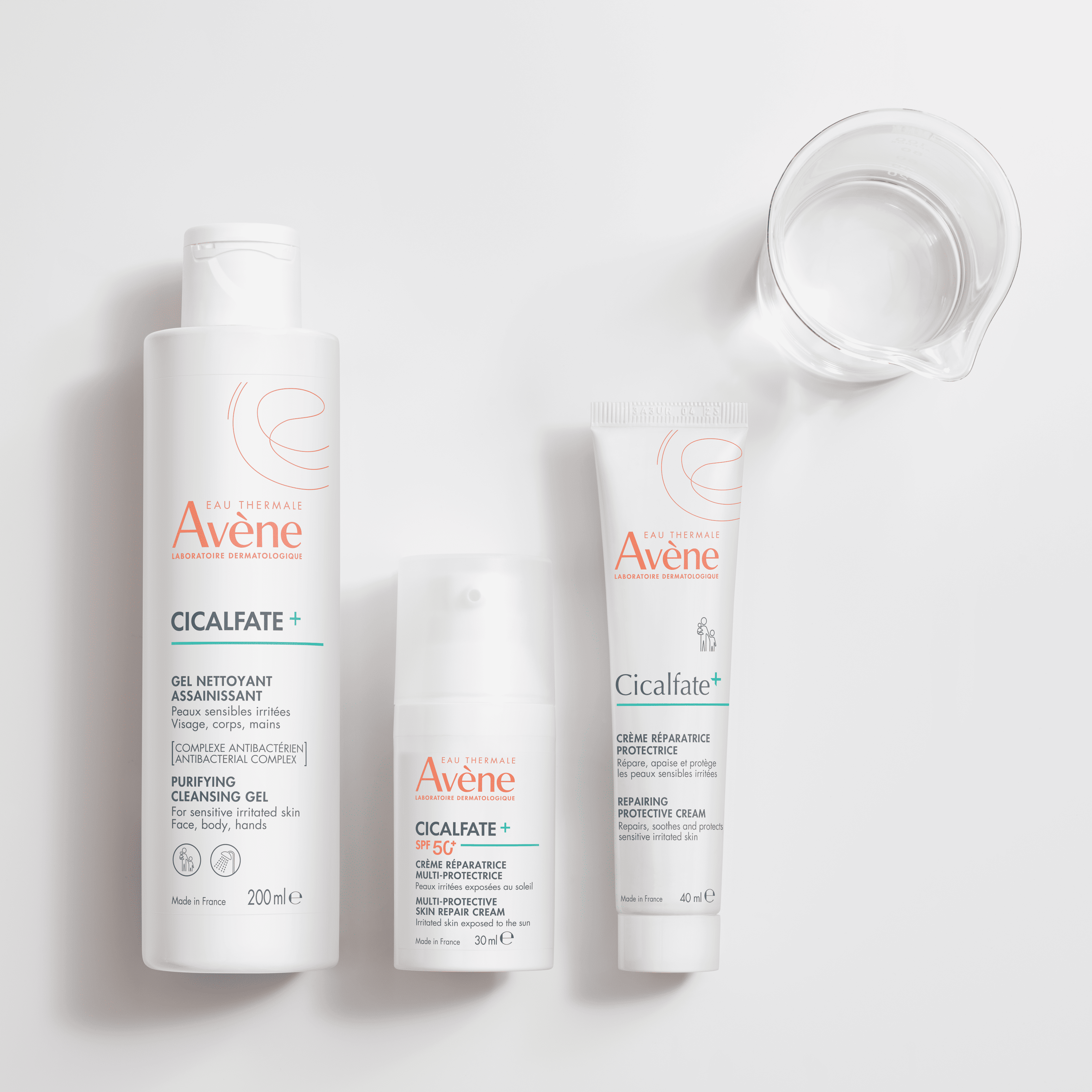 Eau Thermale Avène Cicalfate+ Crema ristrutturante multi-protettiva SPF 50+, efficacia contro i segni residui, Pelle fragilizzata esposta al sole, 30ml