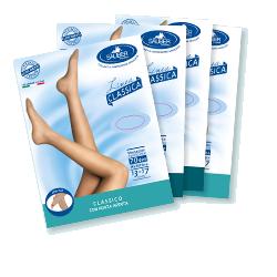 Sauber Linea Classica Collant Open Toe in Maglia Microrete 140 Den Neutro Beige Taglia 4