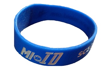 Mioid Bracciale Salvavita In Silicone Misura L Colore Blu
