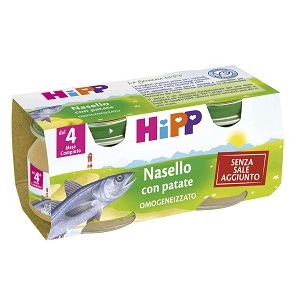 Hipp Biologico Omogeneizzato Nasello con Patate 2 x 80 g