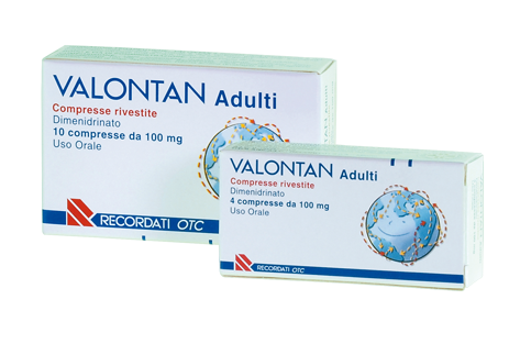 Valontan Adulti 100 mg Dimenidrinato Antinausea 4 Compresse Rivestite