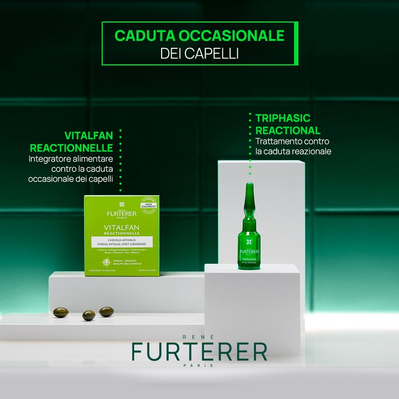 TRIPHASIC René Furterer Triphasic  Reactional Trattamento 2-in-1 anticaduta & crescita, caduta reazionale, 12 unitàCOFF12AMP