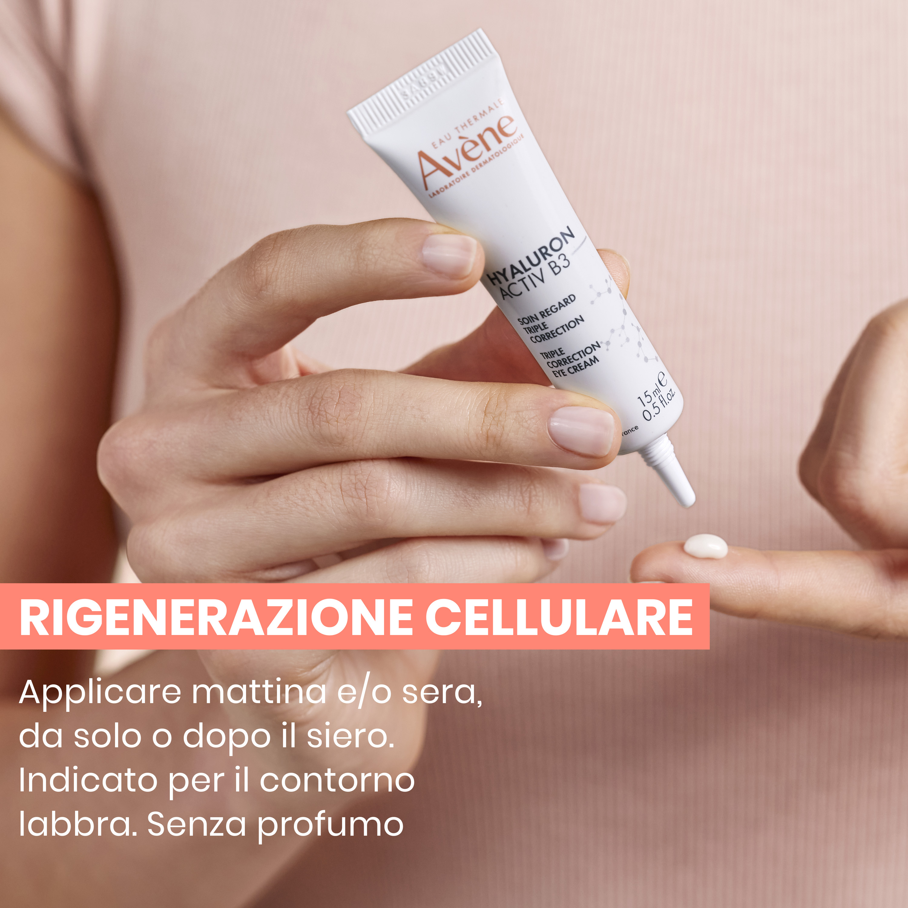 Eau Thermale Avène Hyaluron Activ B3 Trattamento contorno occhi tripla correzione anti-età, borse e occhiaie, 15ml 