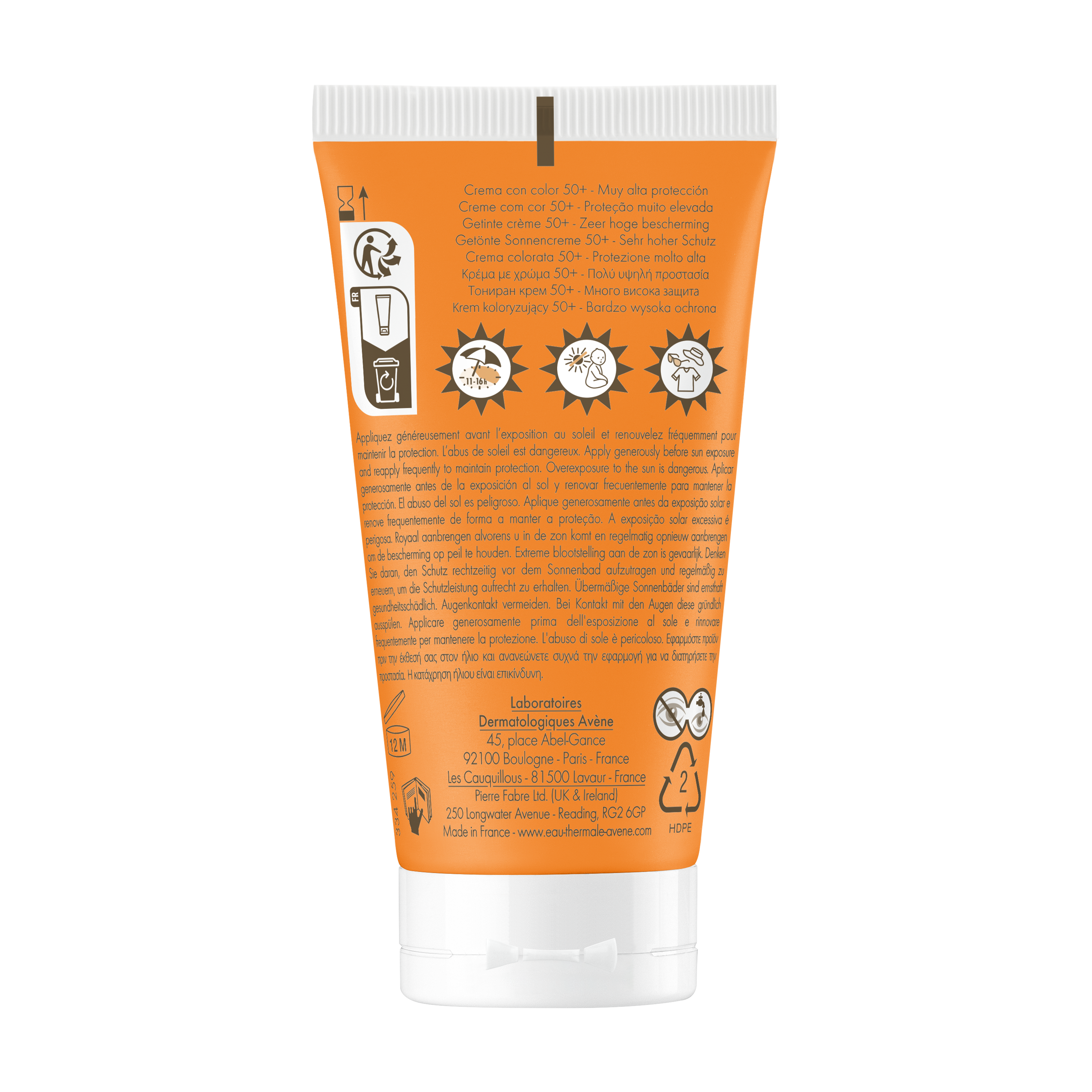 Avène Solare Crema Viso Colorata SPF 50+ Protezione Molto Alta 50 ml