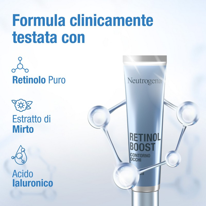 Neutrogena Retinol Boost Crema Contorno Occhi con Retinolo Puro e Acido Ialuronico - 15ml