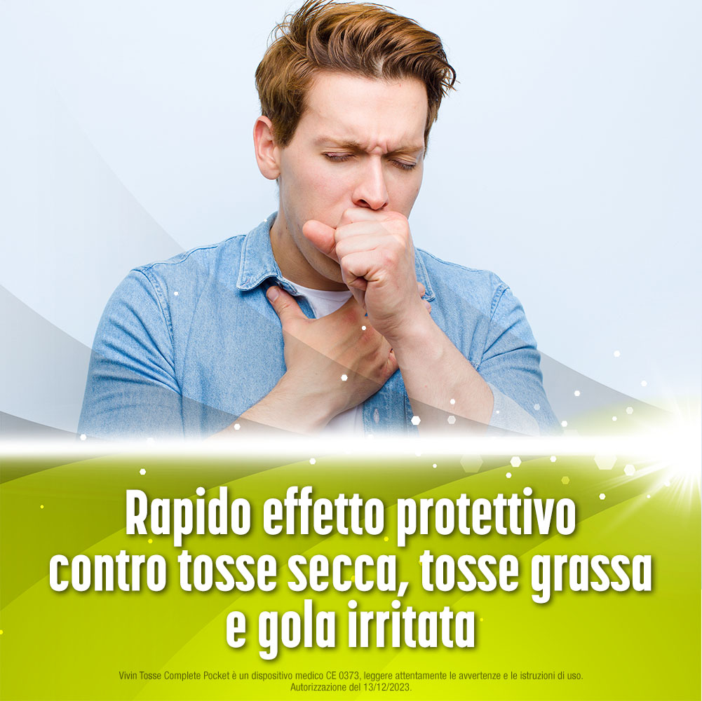 Vivin Tosse Complete 3in1 Pocket Tosse Secca, Grassa, Mal Di Gola 14 stickpack
