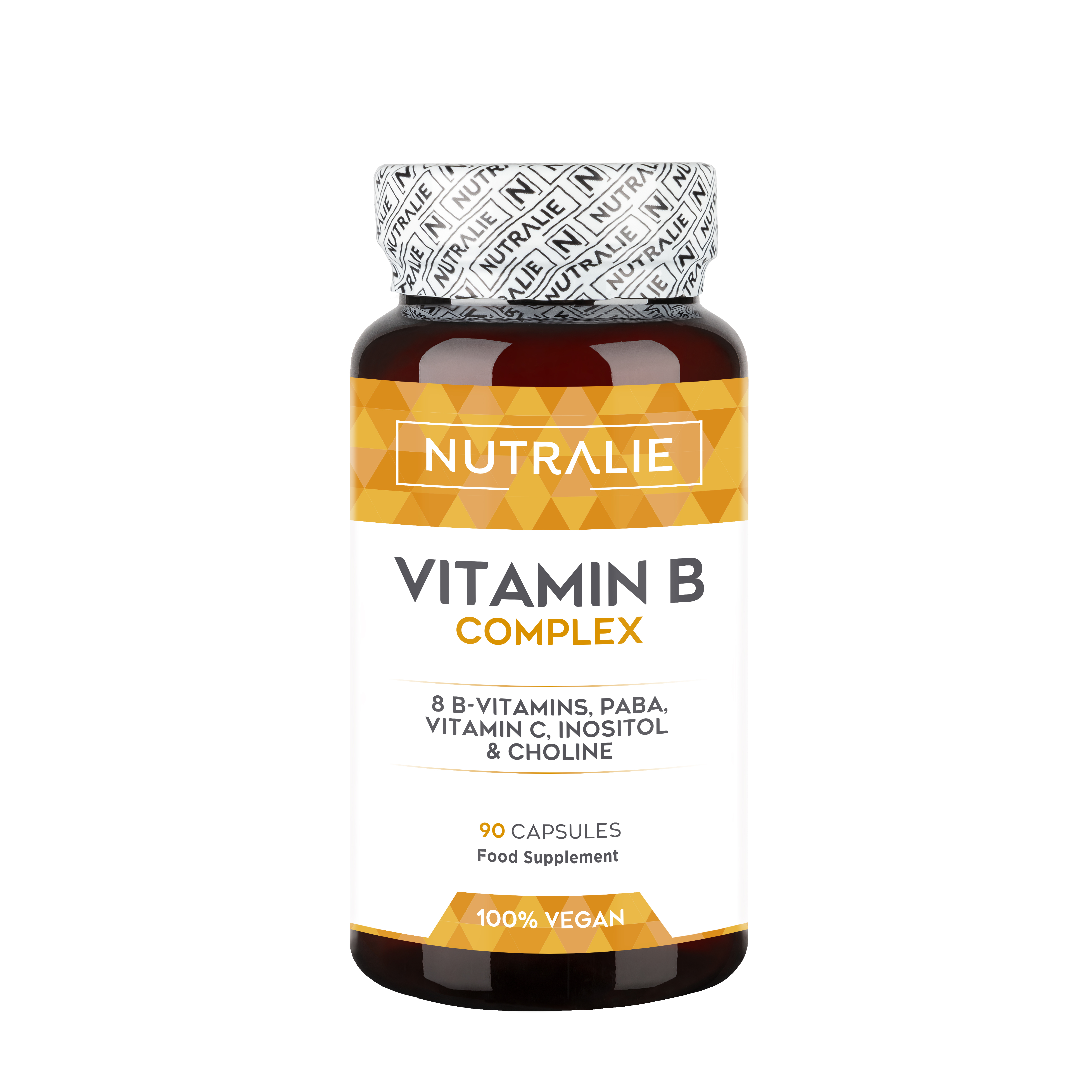Nutralie Vitamina B Complex con Vitamina C + Colina + Inositolo + PABA 90 Capsule