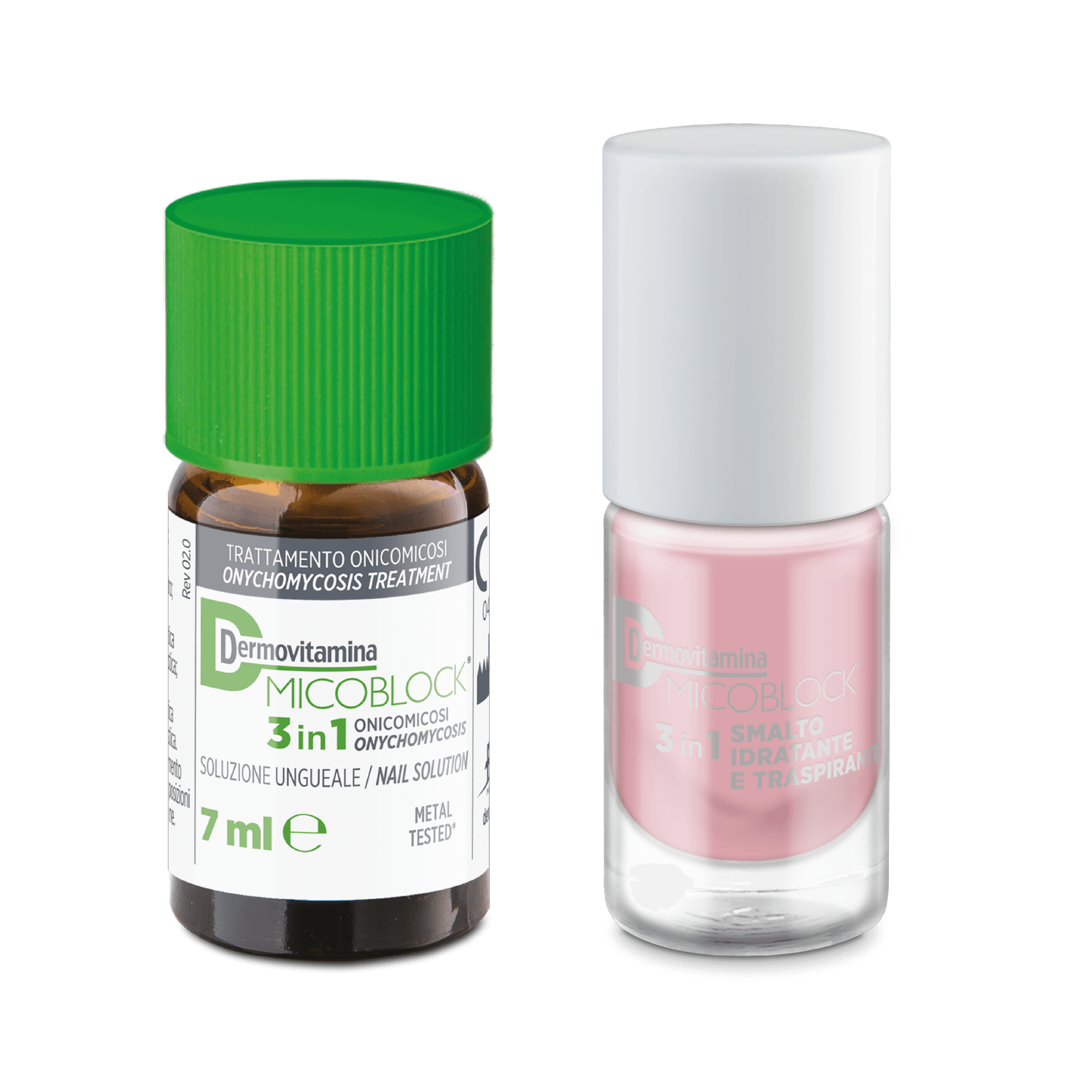 Dermovitamina Micoblock 3in1 Tratta e colora - Onicomicosi - Soluzione ungueale da 7 ml + smalto da 5 ml
