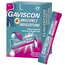GAVISCON  BRUCIORE&INDIGESTIONE 24 BUSTINE 10ML contro sintomi del reflusso gastroesofageo, indigestione, bruciore e acidità di stomaco 