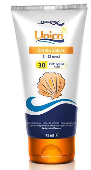 Sterilfarma Unico Solare SPF30 Crema Protettiva +3 -12 Mesi 75 ml