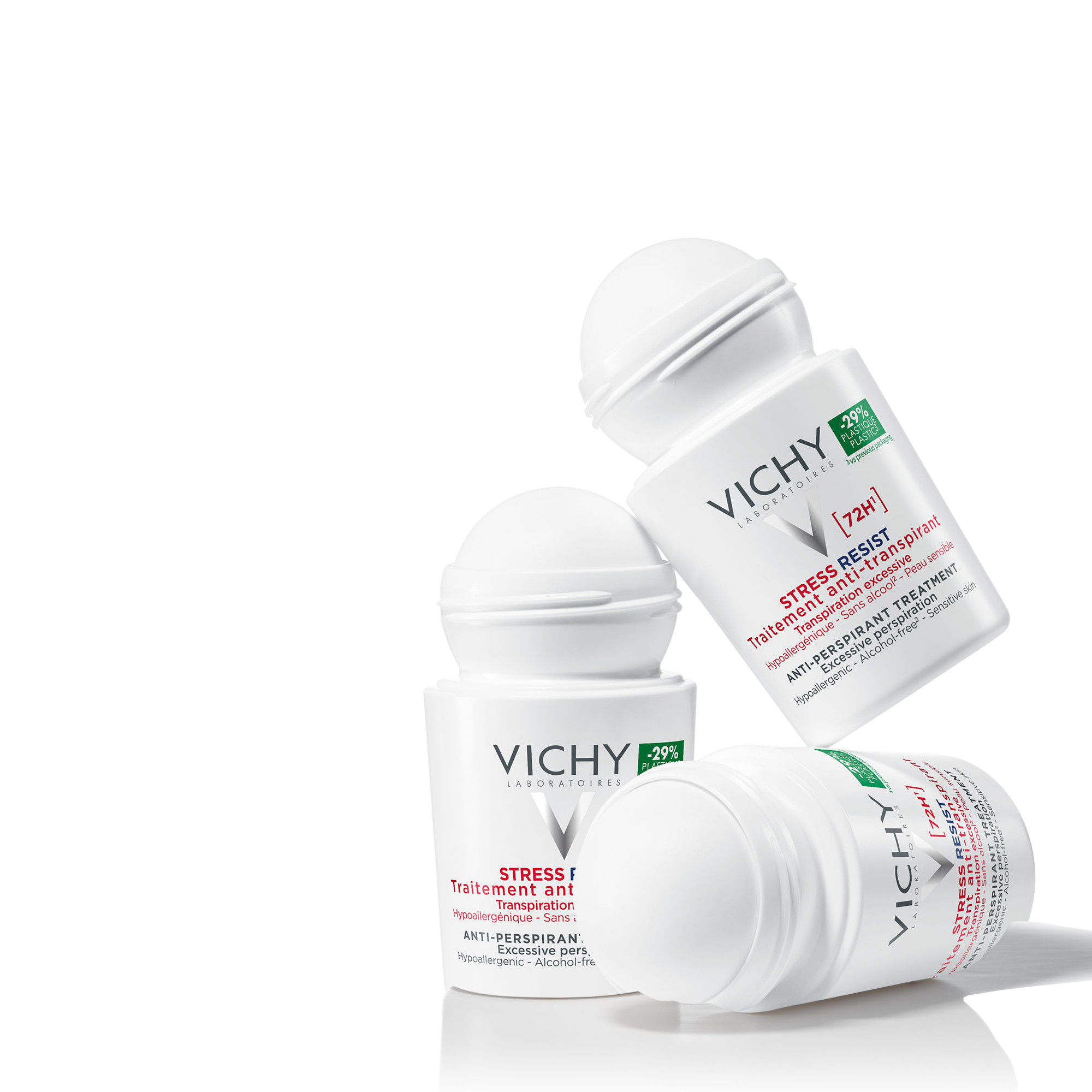 Vichy Deodorante Stress Resist - Roll-on anti-traspirante intensivo 50 ml efficace per 72 ore