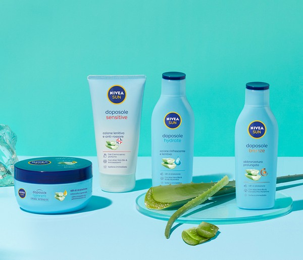 Nivea Sun Gel Crema Doposole Sensitive 175 ml, Dopo sole per pelli sensibili rinfrescante e lenitivo