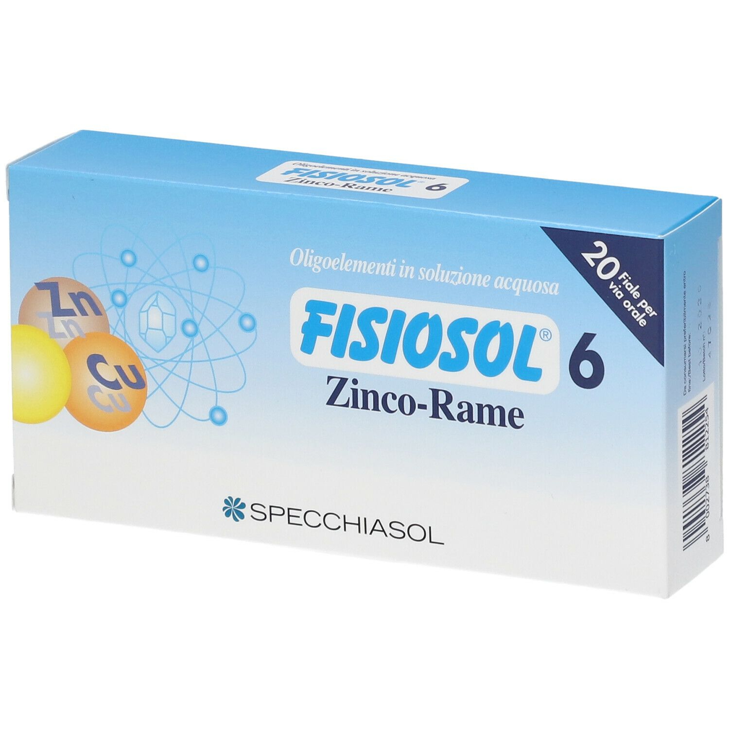 Specchiasol Fisiosol Zinco Rame 20 Fiale