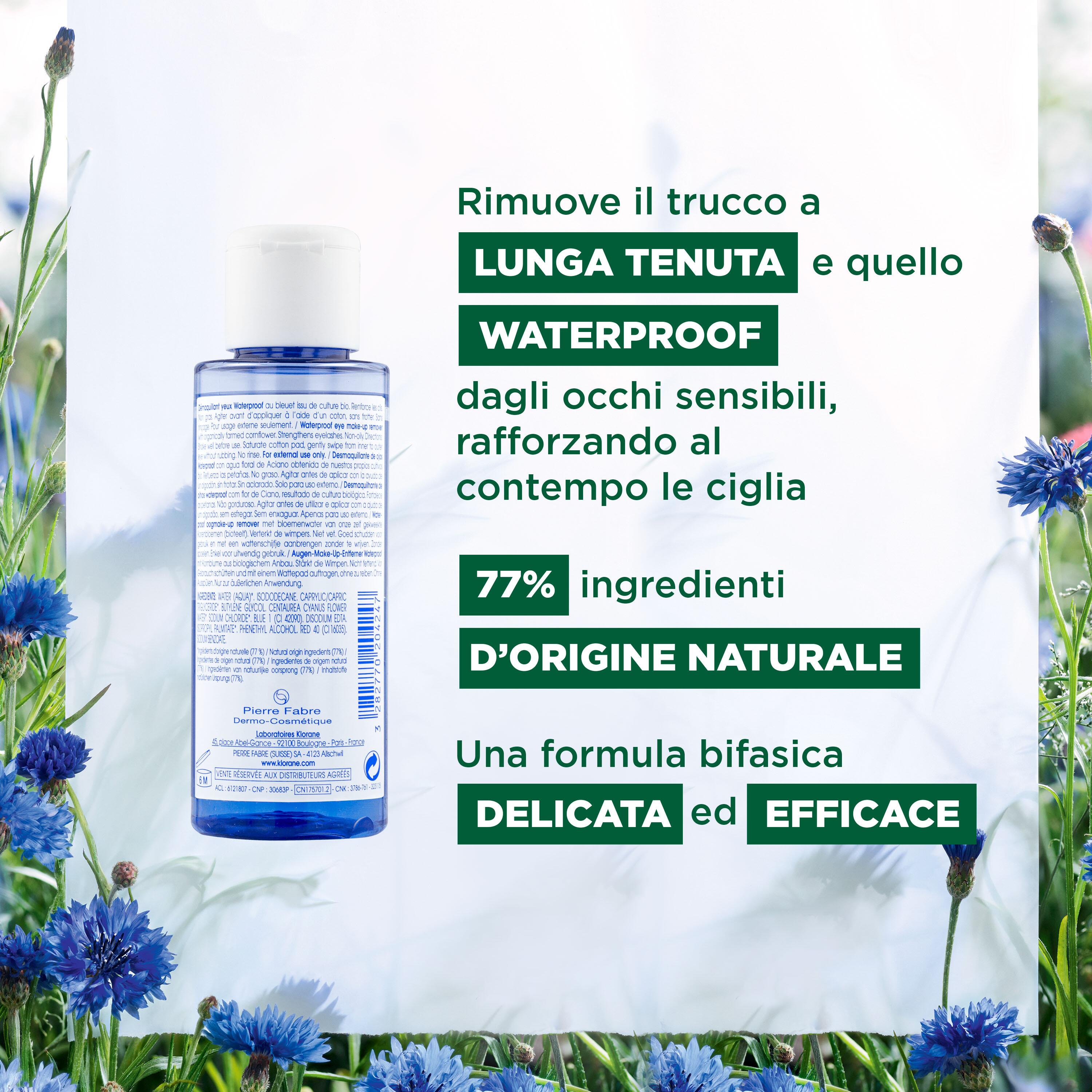 Klorane - Struccante Occhi Waterproof Al Fiordaliso Bio 100 ml