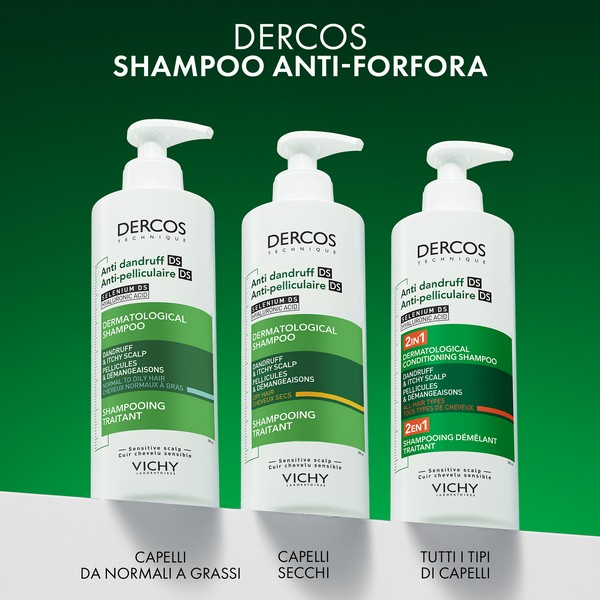 Vichy Dercos 2in1 Shampoo + Balsamo Anti-forfora DS? trattante dermatologico 390ml