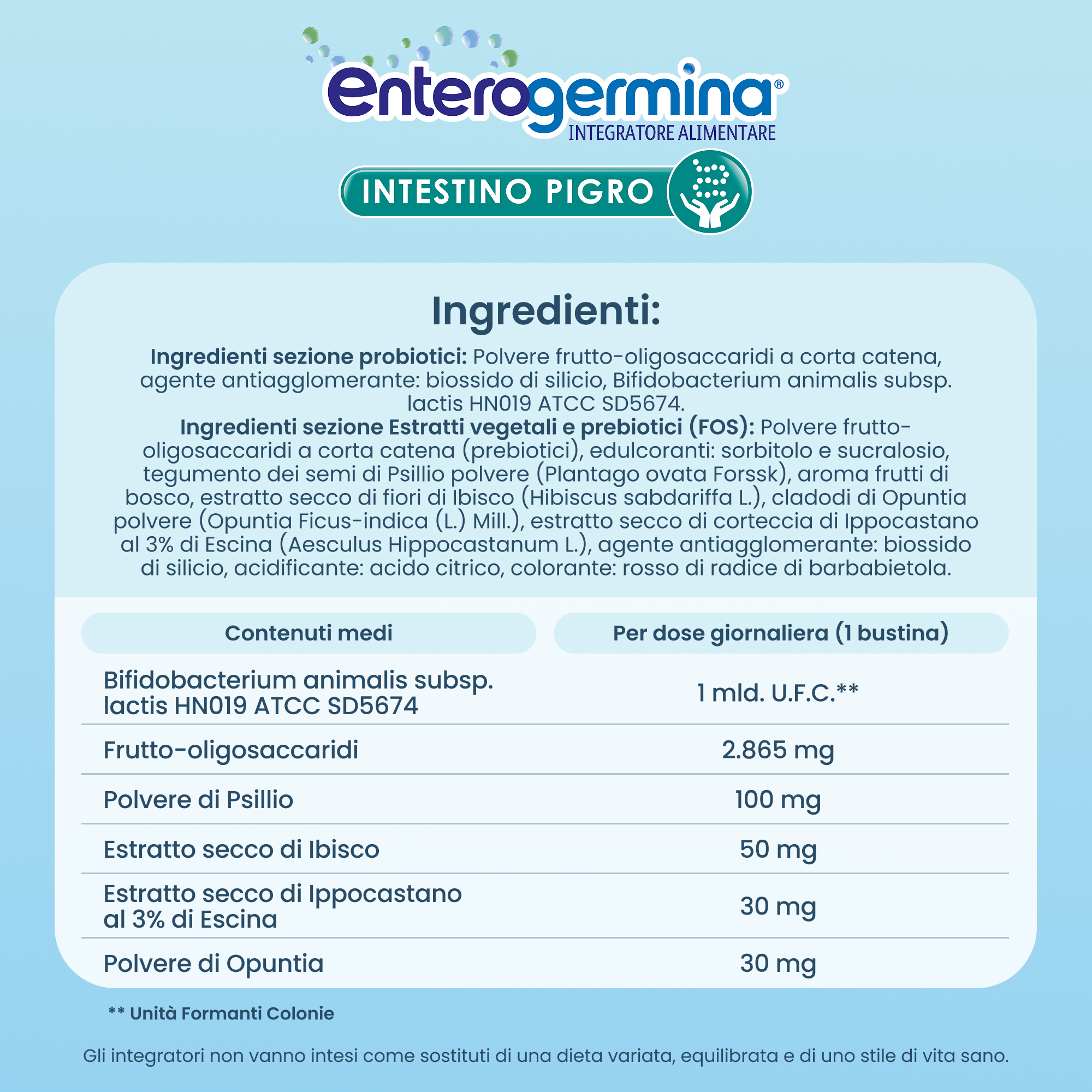 Enterogermina Intestino Pigro 10 Bustine Gusto Frutti di Bosco - Integratore Con Fermenti Lattici, Probiotici E Prebiotici Per La Regolarità Intestinale