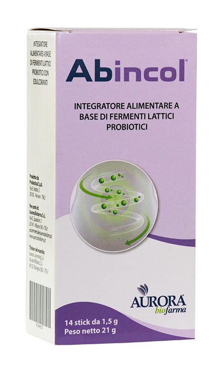 Abincol integratore di fermenti lattici probiotici 14 stick orosolubili