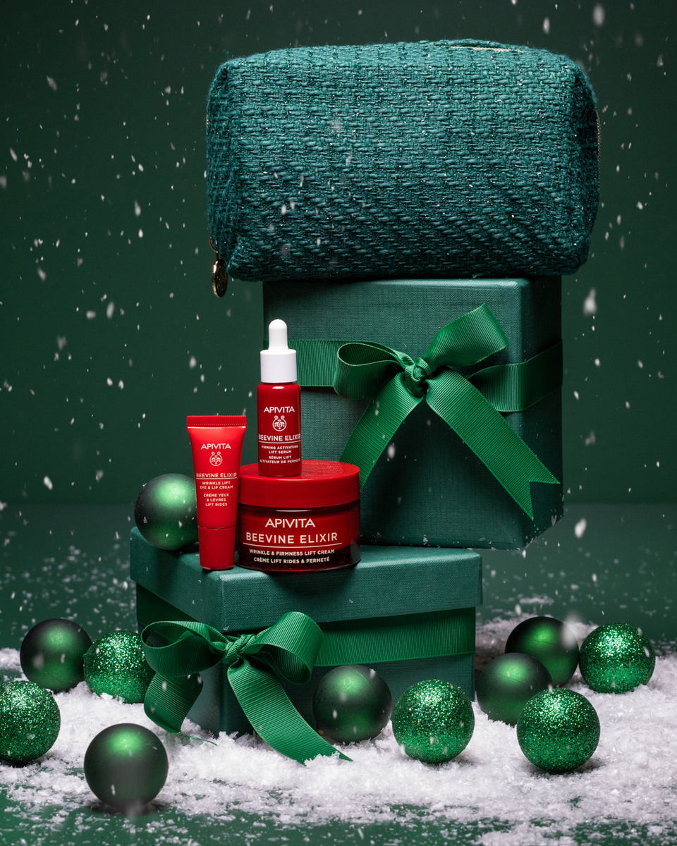 Apivita Beevine Elixir Cofanetto Regalo - Crema Ricca 50 ml + Siero 10 ml + Crema Contorno Occhi 5 ml