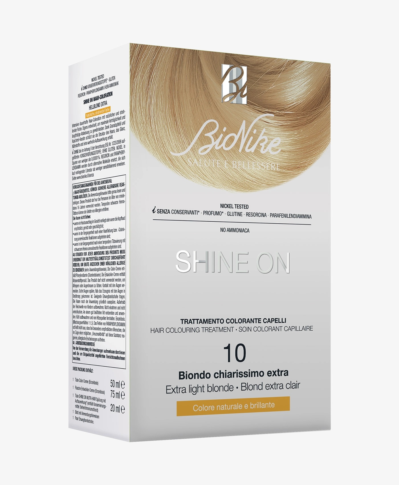 Bionike Shine-On 10 Biondo Chiarissimo Extra Trattamento Colorante Capelli
