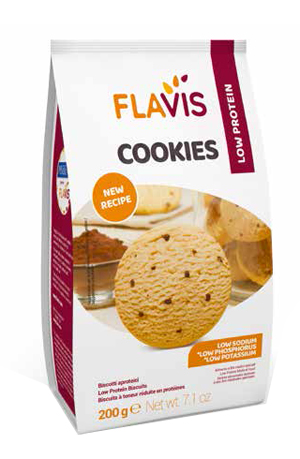 Mevalia Flavis Choco Chip Biscotti Aproteici con Pezzetti di Cioccolato 200 g