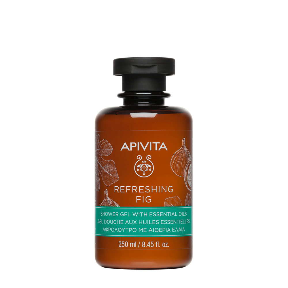 Apivita ReFreshing Fig - Gel-Doccia Delicato Idratante Corpo Con Oli Essenziali Al Profumo Di Fico E Propoli 250 ml