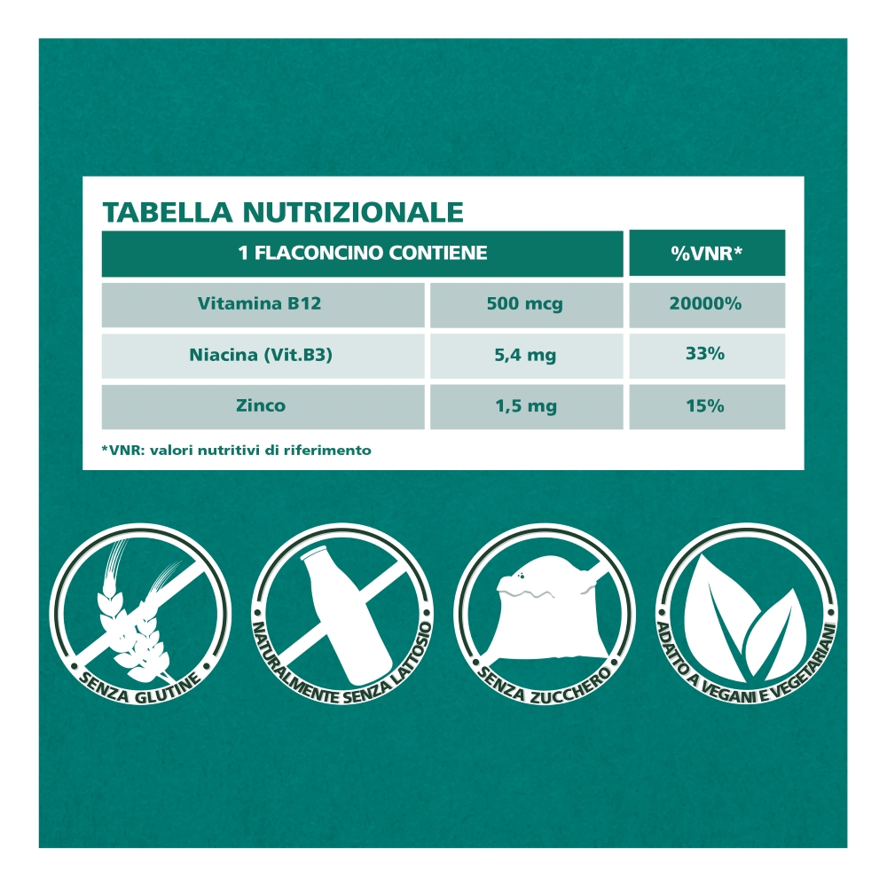 Be-Total Advance B12 Integratore Alimentare Vitamina B12 Vitamina B Zinco 15 Faconcini