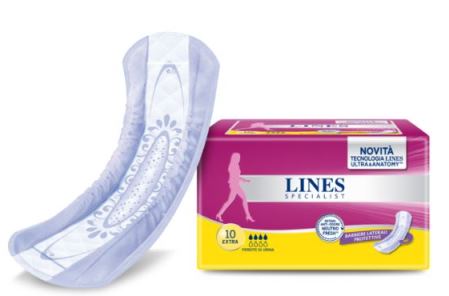 Lines Specialist Extra Assorbenti Per Incontinenza 10 Pezzi